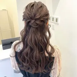 前髪カット+結婚式などのヘアセット💐