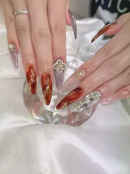 ✨🌈オーダーメイドチップ🌈イベントにも✨ロング可🩵パーツもアートつけ放題¥7000🩵