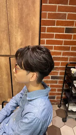 【直毛で毛流れができない方にオススメ】 メンズカット+毛流れニュアンスパーマ