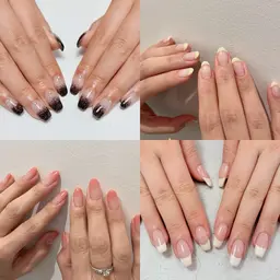 オフィスネイルにも🤍【クリア+フレンチorカラグラ】(オフあり)ドライケア込♪/パーツ別途