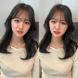 【少しの変化でも可愛さを🐱ིྀ】コテ巻き+前髪カット