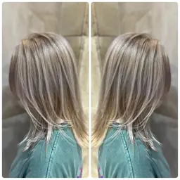 ｛ハイトーンな外国人風カラーには欠かせません❗️Wカラー✨｝ブリーチ＆全体染め透明感カラー&コーティングトリートメント