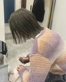 カット+透明感ベールカラー+髪質改善アライブトリートメント