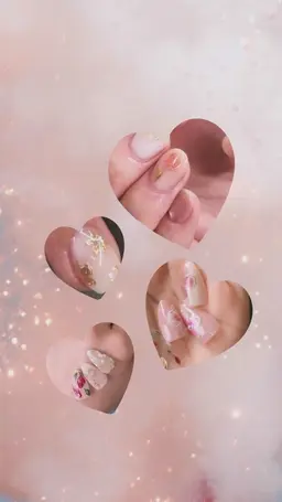 【オフなし】ワンポイントお花柄アート