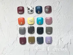 フット◆オフなし　選べるワンポイントart付*フットワンカラー