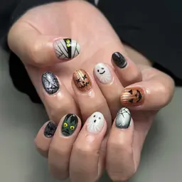 ハロウィン🎃ネイル(シンプルアート8本)