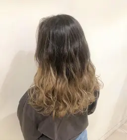 似合わせカット&グラデーションダブルカラー（ブリーチ込み）&2stepトリートメント