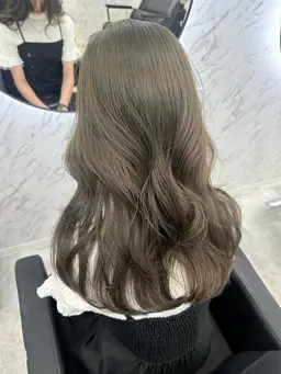 【茶髪は嫌な方に◎】韓国風カット＋ブリーチなしダブルカラー＋巻きスタイリング