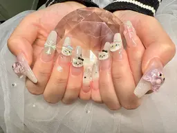 人気No.3💎長さ出し(チップ)+ワンカラー💎 ラメ・グラデ・2色まで⭕️