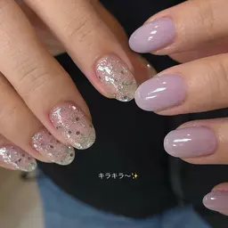 左右で異なる色のアシンメトリーワンカラー¥6500🌷🦋magnet/mirror/auroraは追加料金◎