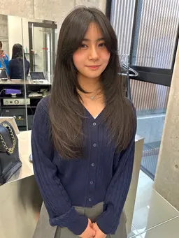 【ミニモ学割】💖韓国レイヤーカット💖+ミルボンケアトリートメント（レイヤー/ウルフ/ハッシュカット/姫カット/前髪）