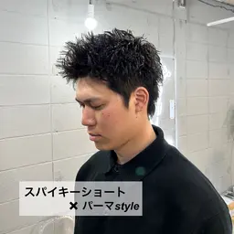【スパイキーショート】パーマ+カット