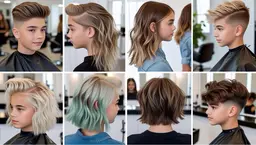 メンズ・レディースティーンズカット<高校生まで>＋シェービング＋シャンプー&スタイリング