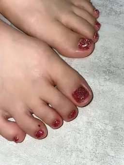 フット🐾オフ込み💫フラッシュネイル