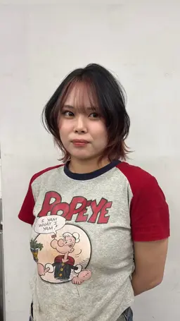 ウルフカットorハッシュカット＋パーマ