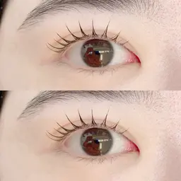 大人気🌈韓ドル風束感まつ毛パーマｺｰﾃｨﾝｸﾞ仕上げ！⚠️再来の方+500円