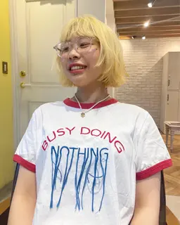 ダブルカラー(ケアブリーチ)+髪質改善ハホニコトリートメント(ケアプロ付き)