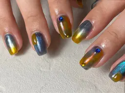 【オフあり】デザインコース（持ち込み画像相談🉑）：自爪育成ケア込み、フィルイン対応、スカルプ パーツオフ別途220円