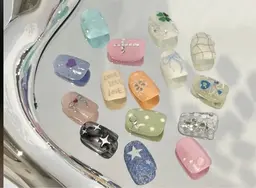 【オフなし】ワンカラー➕2本アート🎨🎀