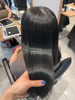 【🧧特別クーポン🧧】前髪カット＋艶髪ワンカラー(マイクロバブルシャンプー＋艶コーティングトリートメント)