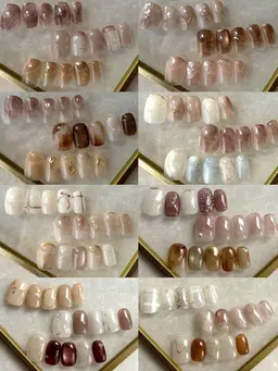 ♢U30限定♢【オフあり】⋆꙳⁎𓆸ニュアンスネイル꙳⋆ 24種サンプルからお選び頂けます※色配置変更不可