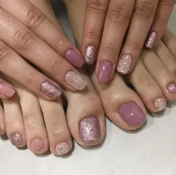 🉐【ハンド &フット】オフ無料つけ放題¥16500円(持ち込みデザイン)(アート4本