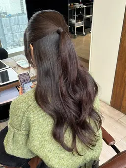 簡単ヘアアレンジor韓国風巻き髪💫UVカットトリートメントお仕上げ🤍相談メニュー✨