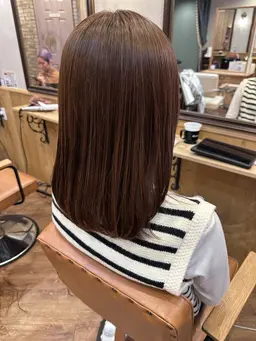 カット＋カラーリタッチ　白髪染めの場合+500円