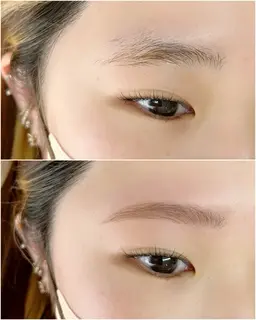 【柔らか眉にも】アイブロウスタイリング【ワックス脱毛+毛量調整】