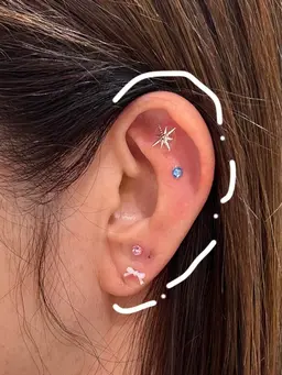 【イベント前にかわいく💖】耳つぼジュエリー✨️💎(片耳3粒、計6粒)