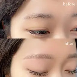 アイブロウデザイニング(ワックス脱毛＋毛量調整＋仕上げメイク＆レクチャー込み)