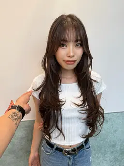 🩵レイヤーカット+縮毛+トリートメント🩵