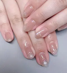 【12/23限定🉐】ラメグラデーション、ワンカラー⭐️オフ込み　※亀裂補強・長さだし・パーツは＋料金でOK