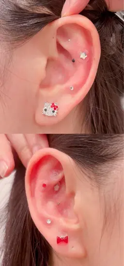 何回でも利用OK🍒SNSで話題の【耳ツボジュエリー】16パーツ(片耳8)¥3000👂 支払いは現金のみ