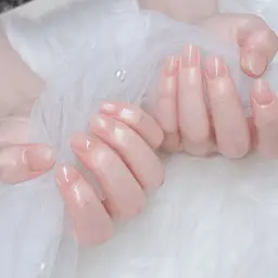 【うるツヤ透明感✨】派手にできない方に◎ナチュラルきれい見えクリアネイル💅