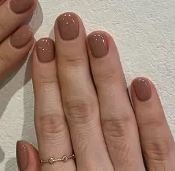 (オフなし)	ハンドワンカラージェルネイル　／　シンプルデザインネイル