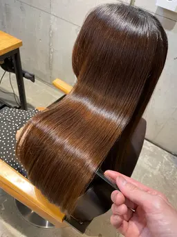 プレミアム縮毛矯正+カット+薬剤除去2step