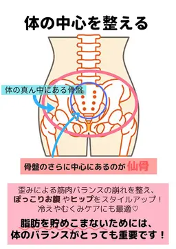 【ミニモ初掲載キャンペーン★ミニモ限定】〜自律神経の乱れが気になる方〜骨盤の中心☆仙骨を整えると全身が整う！仙骨リバース