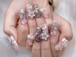 ハンドネイル【新規オフ込み】自爪パーツつけ放題コース12980