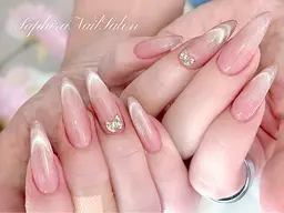 【チップ長さ出し】マグネットグラデーション(2個パーツ付き)