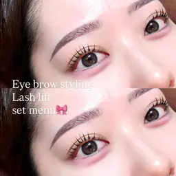 【60分で時短🩷】美眉スタイリング＋まつ毛パーマ🪽(ケラチンTR付き)