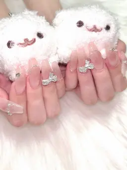 【オフなし】長さ出し10本🍩ワンカラーorラメグラ🥨 選べる100色