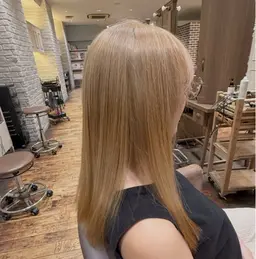 韓国風ダブルカラー⟡.·(ブリーチ1回+透明感カラー+4ステップケアTR)▶︎初ブリーチにもおすすめ♡