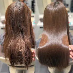 【髪質改善】✨縮毛矯正×トリートメント✨ 弱酸性縮毛矯正は巻く事も可！柔らかく扱いやすい髪質へ！