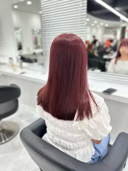 ❤️定番メニュー❤️✨ブリーチなしダブルカラー＋HITA髪質改善トリートメント✨透明感カラー　韓国風　暖色カラー