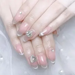 ☆大人気ワンホンネイルマグネットフレンチ ¥6000