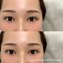 🎀上下最新LEDマツエク🤍🎀フラットラッシュ上110​〜​120本、下20​〜​30本✨(条件クリアで7200円‼️)