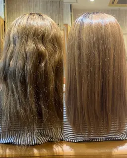 「ミニモ学割」　ブリーチ毛向けシルクストレートコース　(カット＋縮毛矯正＋5ステップトリートメント)