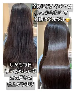 【初回orダメージ毛専用】プレミアムストレート「極」…1度の施術で半永久の艶髪