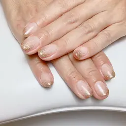 ハンドジェルネイル💅ラメグラデーション【オフなし】
